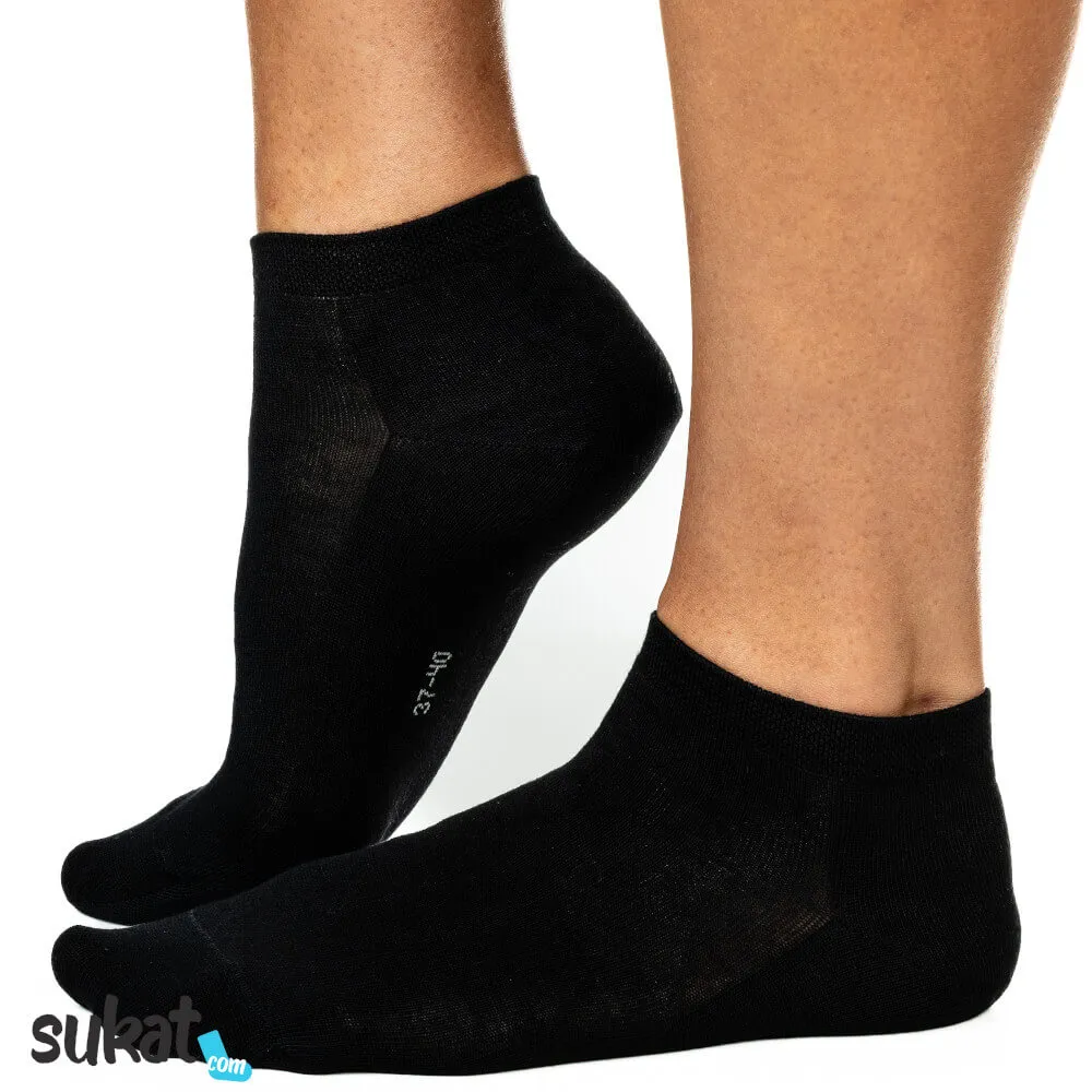 Lyhytvartiset bambusukat - 2 pr-pkt - Kaksikerrospohja Lyhytvartiset bambusukat - 2 pr-pkt - Kaksikerrospohja