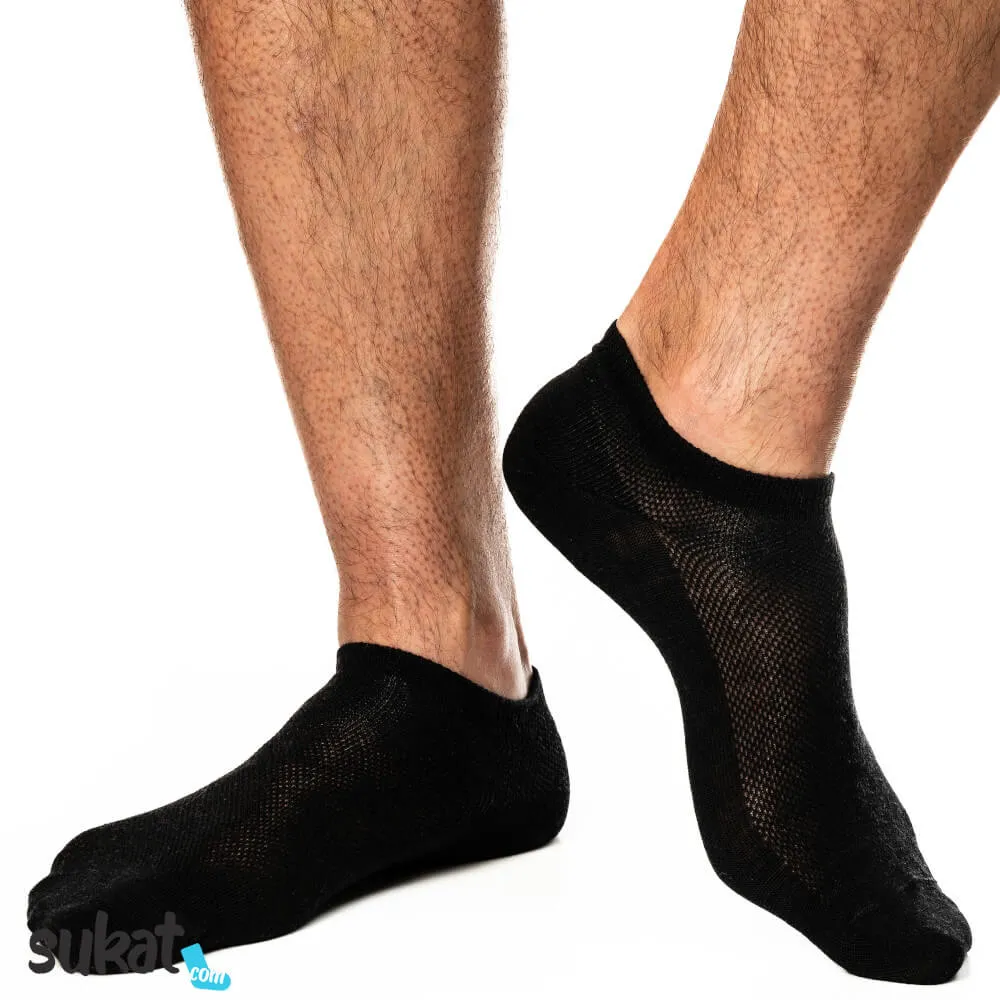 Varrettomat merinovillasukat - 2 pr-pkt - Mesh-neulos Varrettomat merinovillasukat - 2 pr-pkt - Mesh-neulos