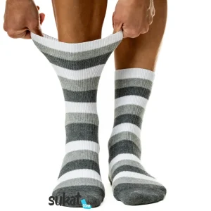 Kiristämättömät puuvillasukat - Raidat